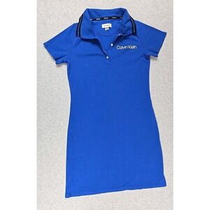 Calvin Klein Womens Size Small Short Sleeve Polo T-Shirt Dress Logo